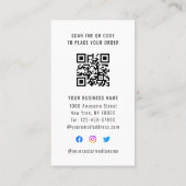 Verticaal Zakelijk Logo Loyaliteit Zwart Wit QR Co Kortingskaartje (Achterkant)