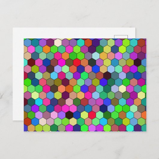 Verticaal zeshoeken Briefkaart (Voorkant / Achterkant)