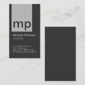 Verticaal zilver grijs stripe Visitekaartje (Voorkant / Achterkant)