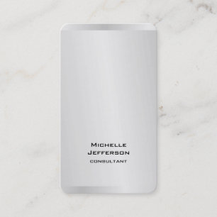Verticaal Zilver Grijze Stijlvolle Trendy Modern Visitekaartje