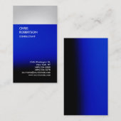 Verticaal zwart blauw grijs streep Visitekaartje (Voorkant / Achterkant)