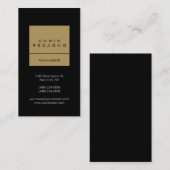 Verticaal zwart, bruin beige streep Visitekaartje (Voorkant / Achterkant)