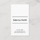 Verticaal zwart en grijs minimalistisch visitekaar visitekaartje (Voorkant)