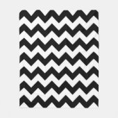 Verticaal zwart en wit zigzag fleece deken (Voorkant)