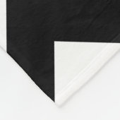 Verticaal zwart en wit zigzag fleece deken (Hoek)