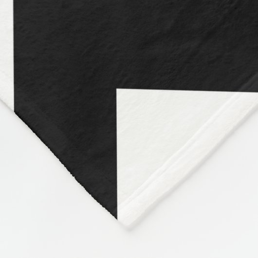 Verticaal zwart en wit zigzag fleece deken (Hoek)