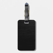 Verticaal zwart grijs aantrekkelijk bagagelabel (Achterkant verticaal)