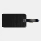 Verticaal zwart grijs aantrekkelijk bagagelabel (Achterkant horizontaal)