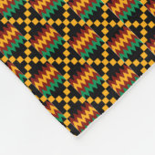 Verticaal zwart, groen, rood, geel tentdoek fleece deken (Hoek)