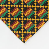 Verticaal zwart, groen, rood, geel tentdoek fleece deken (Hoek)