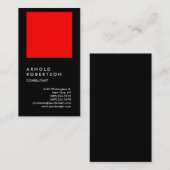 Verticaal zwart-wit consultant Visitekaartje (Voorkant / Achterkant)