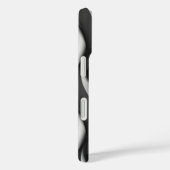 verticaal zwart-wit golfpatroon Case-Mate iPhone case (Achterkant / Rechts)
