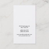 Verticaal zwart wit grijs aantrekkelijk Visitekaar Visitekaartje (Achterkant)