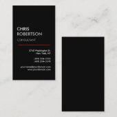 Verticaal zwart wit grijs rood lijnVisitekaartje Visitekaartje (Voorkant / Achterkant)