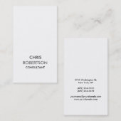 Verticaal zwart wit grijs Visitekaartje (Voorkant / Achterkant)