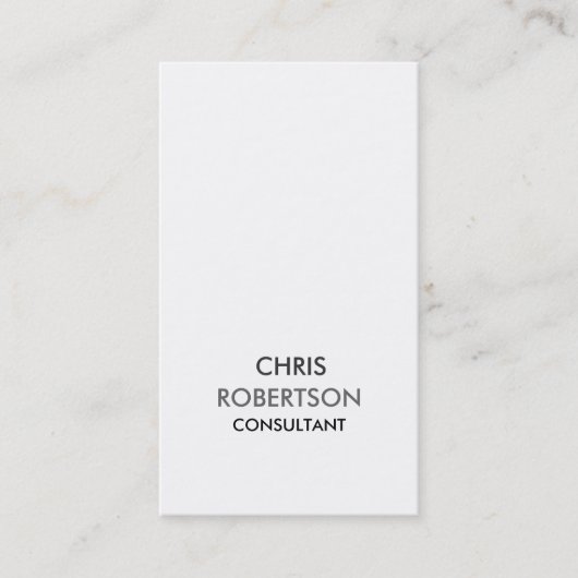 Verticaal zwart wit grijs Visitekaartje (Voorkant)