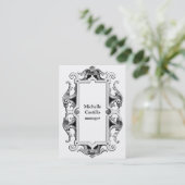 Verticaal zwart-wit  Klassiek Visitekaartje (Staand voorkant)