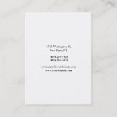 Verticaal zwart-wit  Klassiek Visitekaartje (Achterkant)