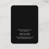 Verticaal Zwart Wit Strepen Uniek Kunstontwerp Visitekaartje (Achterkant)