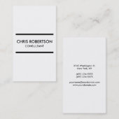 Verticaal zwart/wit Visitekaartje (Voorkant / Achterkant)