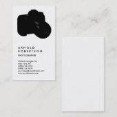 Verticaal zwart-witterendfoto visitekaartje (Voorkant / Achterkant)