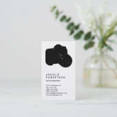 Verticaal zwart-witterendfoto visitekaartje (Staand voorkant)