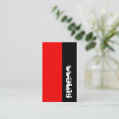 Verticaal zwarte fitness Visitekaartje sport (Staand voorkant)