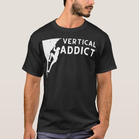 Vertical Addict Rock Climber friend T-shirt (Voorkant)