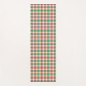 Vertical and horizontal plaid patterns on white  yogamat (Voorkant)