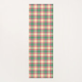 Vertical and horizontal plaid patterns on white  yogamat (Achterkant)