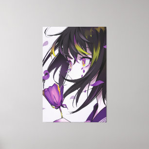 vertical anime girls Premium Wrapped Canvas(Gloss) Canvas Afdruk