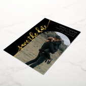 Vertical Arch Photo Black Sla de datum op Folie Uitnodiging (Gedraaid)