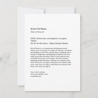 Vertical Artwork Exhibition Art Show Placards Feestdagenkaart