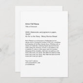 Vertical Artwork Exhibition Art Show Placards Feestdagenkaart (Voorkant / Achterkant)