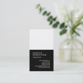 Vertical Black White Consultant Visitekaartje (Staand voorkant)