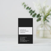 Vertical Black White Consultant Visitekaartje (Staand voorkant)
