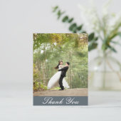 Vertical Custom Wedding Photo Thank You Briefkaart (Staand voorkant)