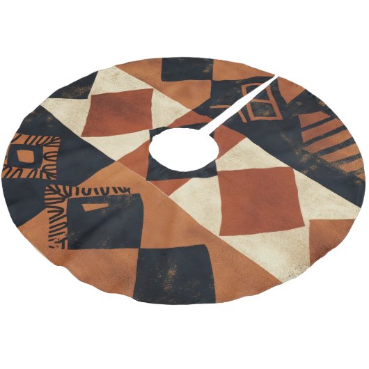 Vertical design with African elements Kerstboom Rok (Gekanteld)