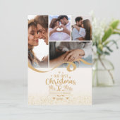 Vertical Eerste Kerstdag 5 Foto Lay-out Feestdagenkaart (Staand voorkant)