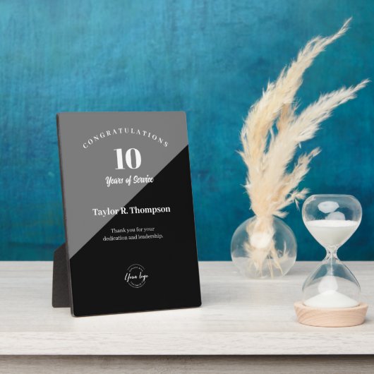 Vertical Employee years of service Recognition Fotoplaat (Zijkant)