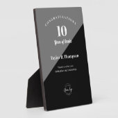 Vertical Employee years of service Recognition Fotoplaat (Zijkant)