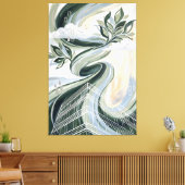 Vertical Forest Abstracte Kunst, Groene Bouw Urban Canvas Afdruk (Insitu (Woonkamer))