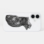 Vertical frame, tabby-rust iPhone 16 hoesje (Achterkant horizontaal)