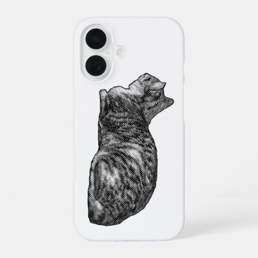 Vertical frame, tabby-rust iPhone 16 hoesje (Achterkant)