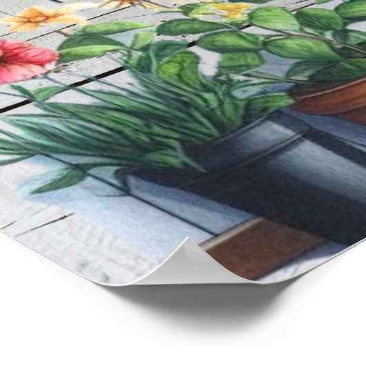 Vertical Garden Natuur Lover Oude Houten Wandkunst Poster (Hoek)