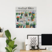 Vertical Garden Natuur Lover Oude Houten Wandkunst Poster (Thuiskantoor)