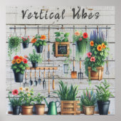Vertical Garden Natuur Lover Oude Houten Wandkunst Poster (Voorkant)