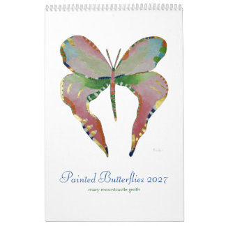 Vertical Geschilderde Vlinder Kalender 2027