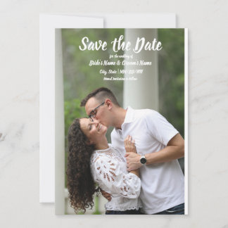 Vertical Huwelijk Save The Date Kaart