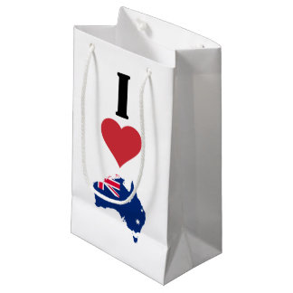 Vertical I Love Australia / I Heart Australia Klein Cadeauzakje
